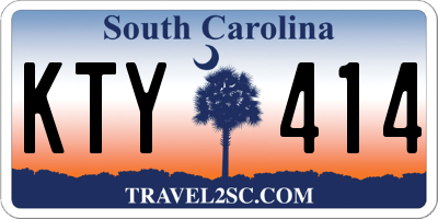 SC license plate KTY414