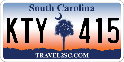 SC license plate KTY415