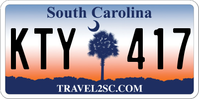 SC license plate KTY417