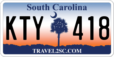 SC license plate KTY418