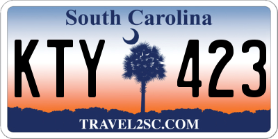 SC license plate KTY423