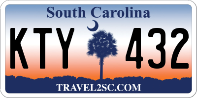 SC license plate KTY432