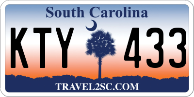 SC license plate KTY433
