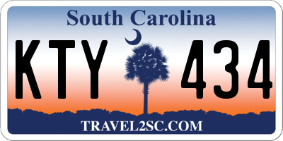 SC license plate KTY434
