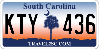 SC license plate KTY436