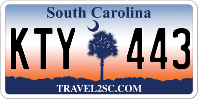 SC license plate KTY443
