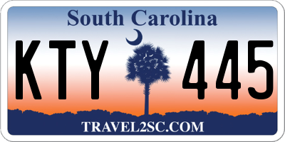 SC license plate KTY445