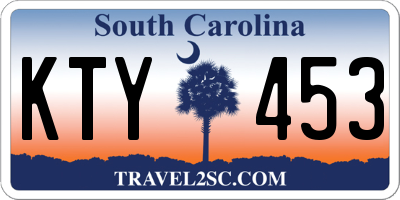 SC license plate KTY453