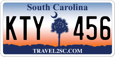 SC license plate KTY456
