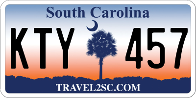 SC license plate KTY457
