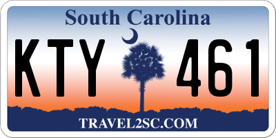 SC license plate KTY461