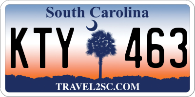 SC license plate KTY463
