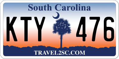 SC license plate KTY476