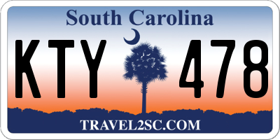 SC license plate KTY478