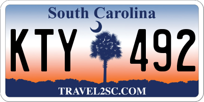 SC license plate KTY492