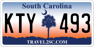 SC license plate KTY493