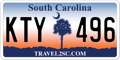 SC license plate KTY496