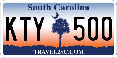 SC license plate KTY500