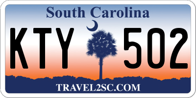 SC license plate KTY502