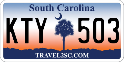 SC license plate KTY503