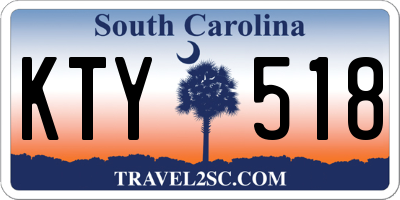 SC license plate KTY518