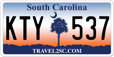 SC license plate KTY537