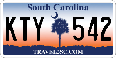 SC license plate KTY542