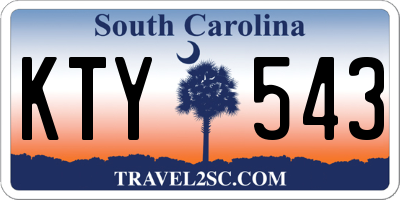 SC license plate KTY543