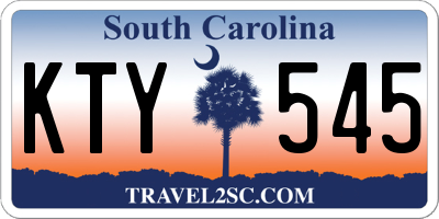 SC license plate KTY545