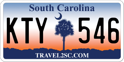 SC license plate KTY546