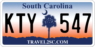 SC license plate KTY547