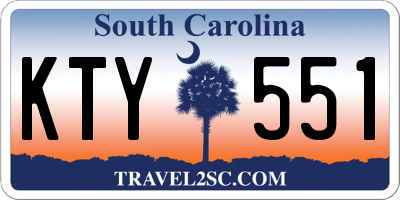 SC license plate KTY551