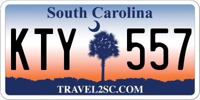 SC license plate KTY557