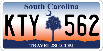 SC license plate KTY562