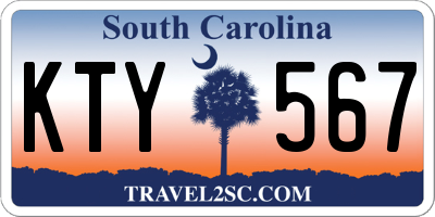 SC license plate KTY567