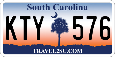 SC license plate KTY576
