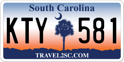 SC license plate KTY581