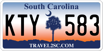 SC license plate KTY583