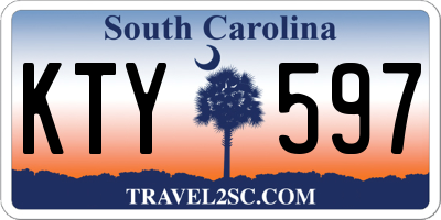 SC license plate KTY597