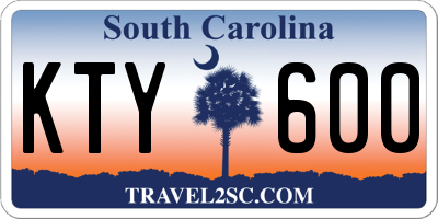SC license plate KTY600