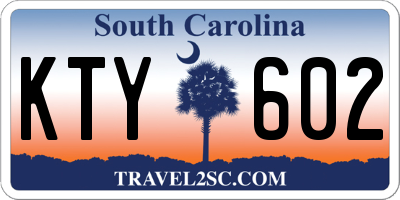 SC license plate KTY602
