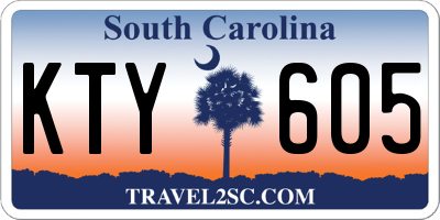 SC license plate KTY605