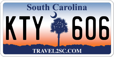 SC license plate KTY606