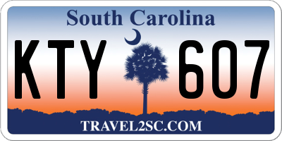 SC license plate KTY607