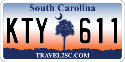 SC license plate KTY611