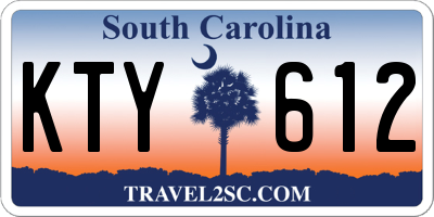 SC license plate KTY612