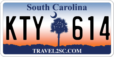 SC license plate KTY614