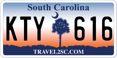 SC license plate KTY616