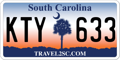 SC license plate KTY633