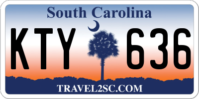 SC license plate KTY636